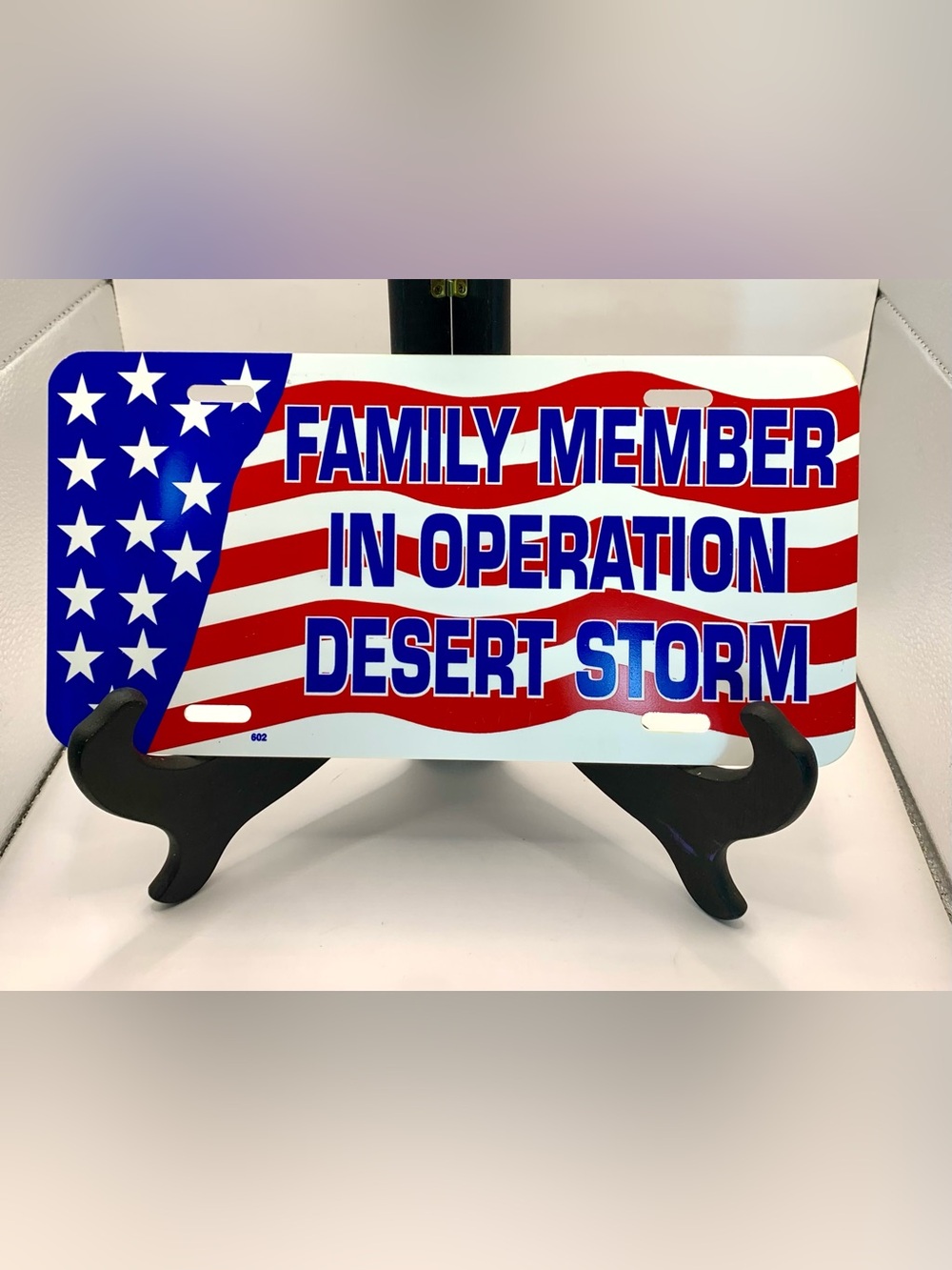 Desert Storm - Family Member in Desert Storm License Plate - 90s - Vintage